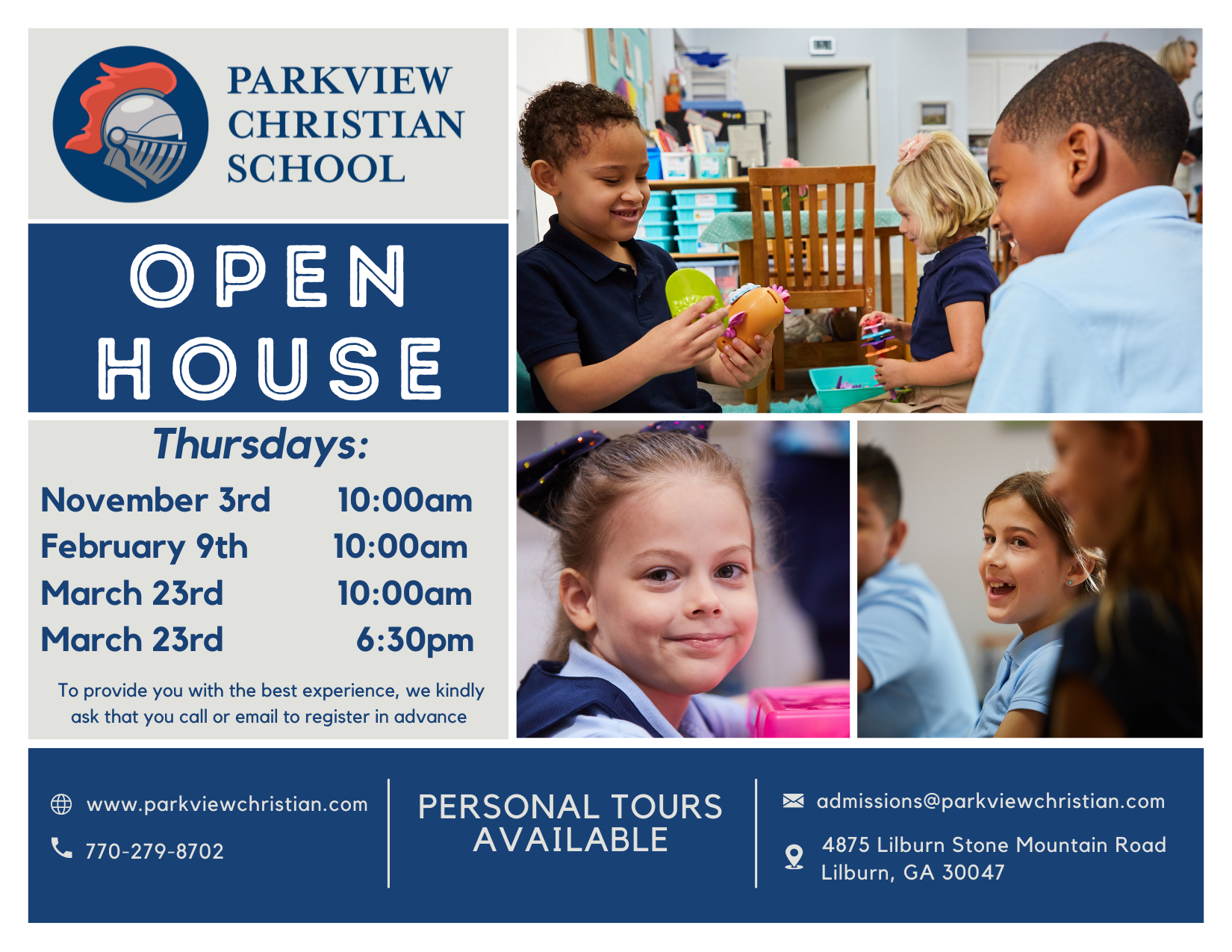Open House : Parkview Christian School Open House : Parkview Christian School